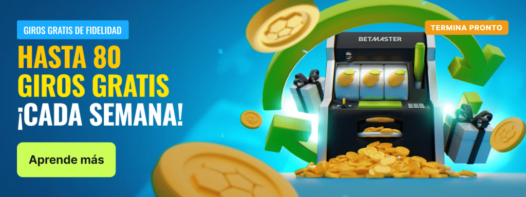 betmaster bono giros gratis