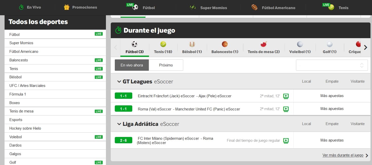 BETWAY BONO SIN DEPÓSITO - SECCIÓN DEPORTIVA