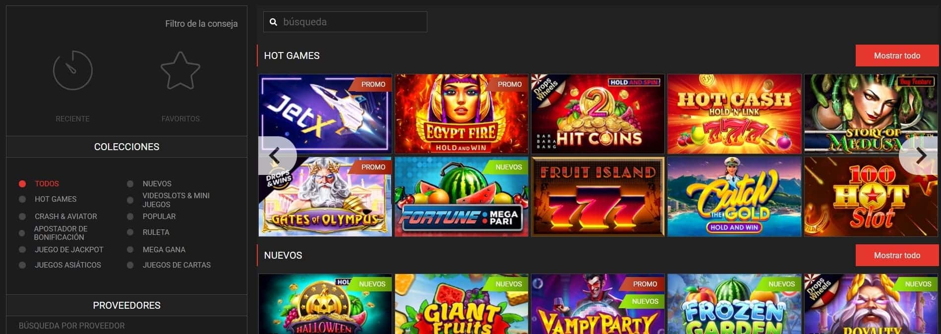 código promocional megapari casino diversidad de juegos