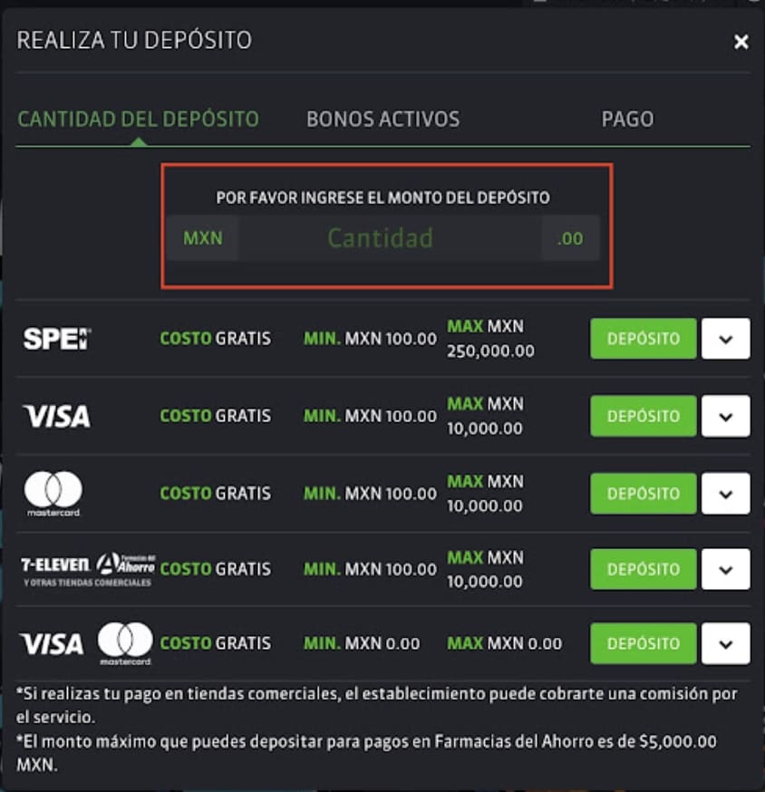 deposito en strendus casino online