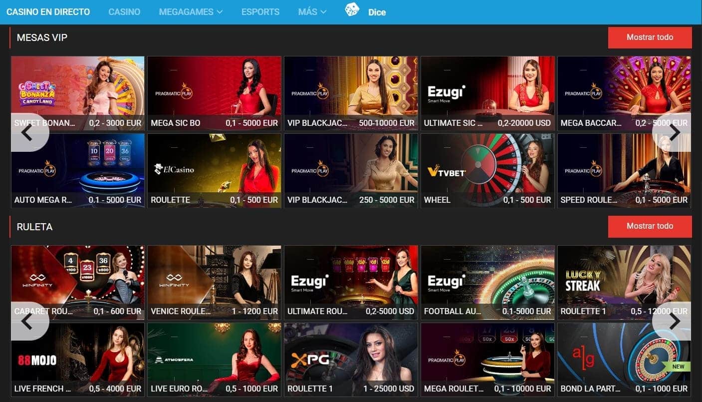 casino en vivo casino megapari